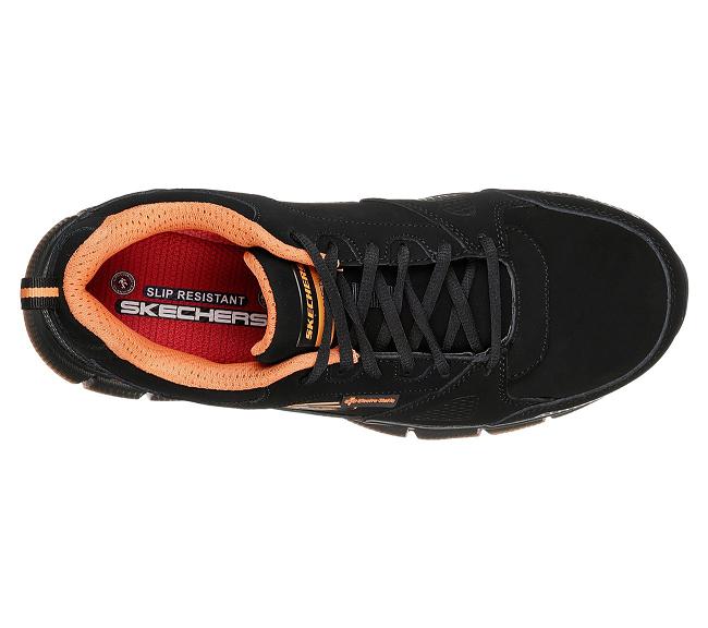 Zapatos de Trabajo Skechers Hombre - Telfin Negro ZWMCY2984